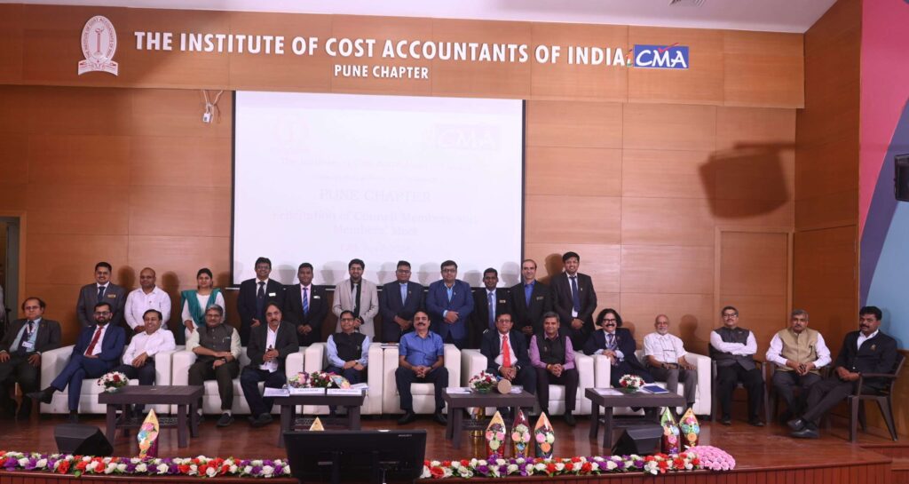 All the Central Cuncil Members, ICMAI, WIRC Regional Council Members, ICMAI- Pune Chapter Management Committee Members with CMA Ashwin Dalwadi, President ICMAI, CMA Bibhuti Nayak, Vice President, ICMAI.